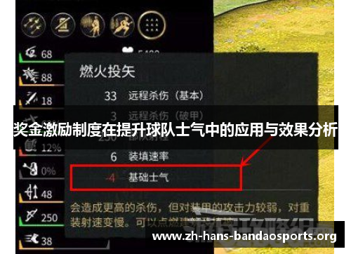 奖金激励制度在提升球队士气中的应用与效果分析 奖金激励制度在提升球队士气中的应用与效果分析